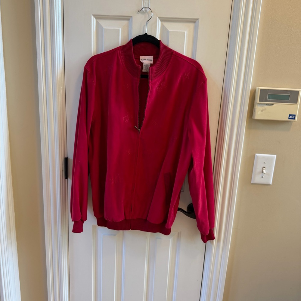 Women’s Red Bomber Jacket, Size 18